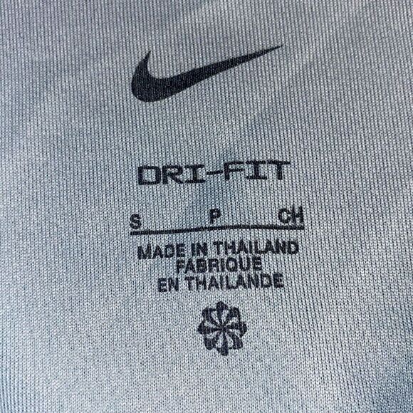 Nike FLY Dri Fit Sz Sm Gray Black Swoosh Basketball Yoga Athletic Jersey Shirt - Picture 4 of 4